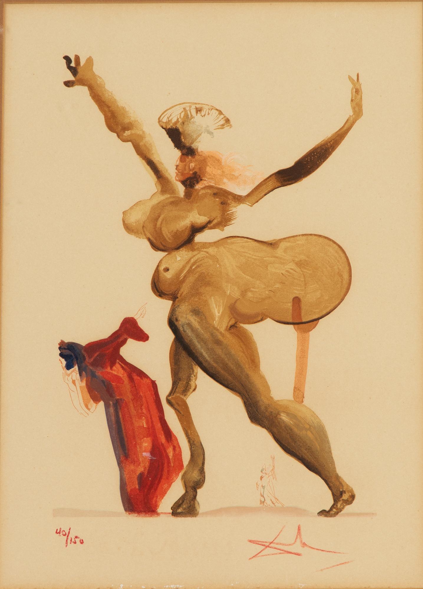 Salvador Dalí, 'The Treacherous to their Hosts' from 'The Divine Comedy'.