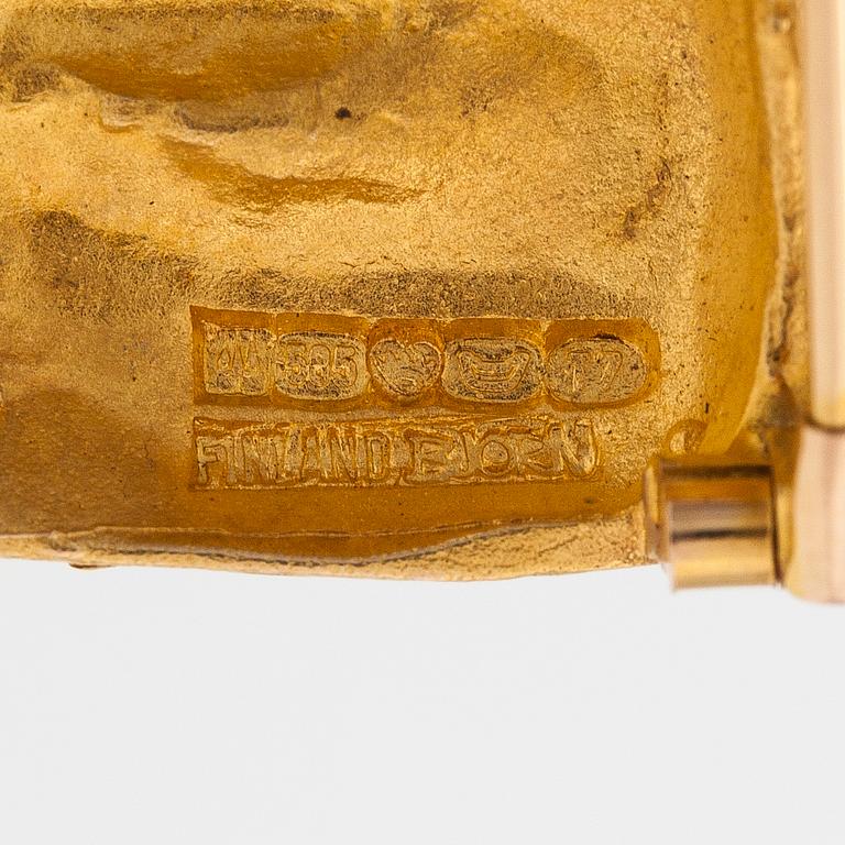 Björn Weckström, Brosch "Etude", 14K guld, odlade pärlor. Lapponia 1972.