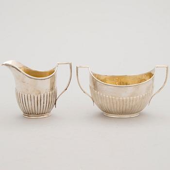 KAFFESERVIS, 3 delar, silver, London 1903-1905.