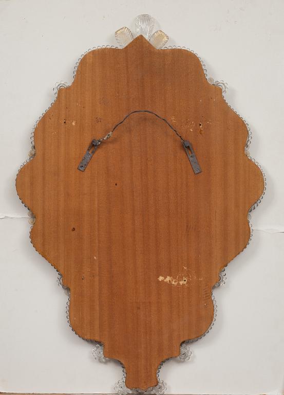 SPEGEL, glas. Venetiansk stil, 1900-tal.