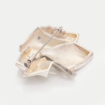 Björn Weckström, brosch "Främling på Io", sterling silver. Lapponia 1980.