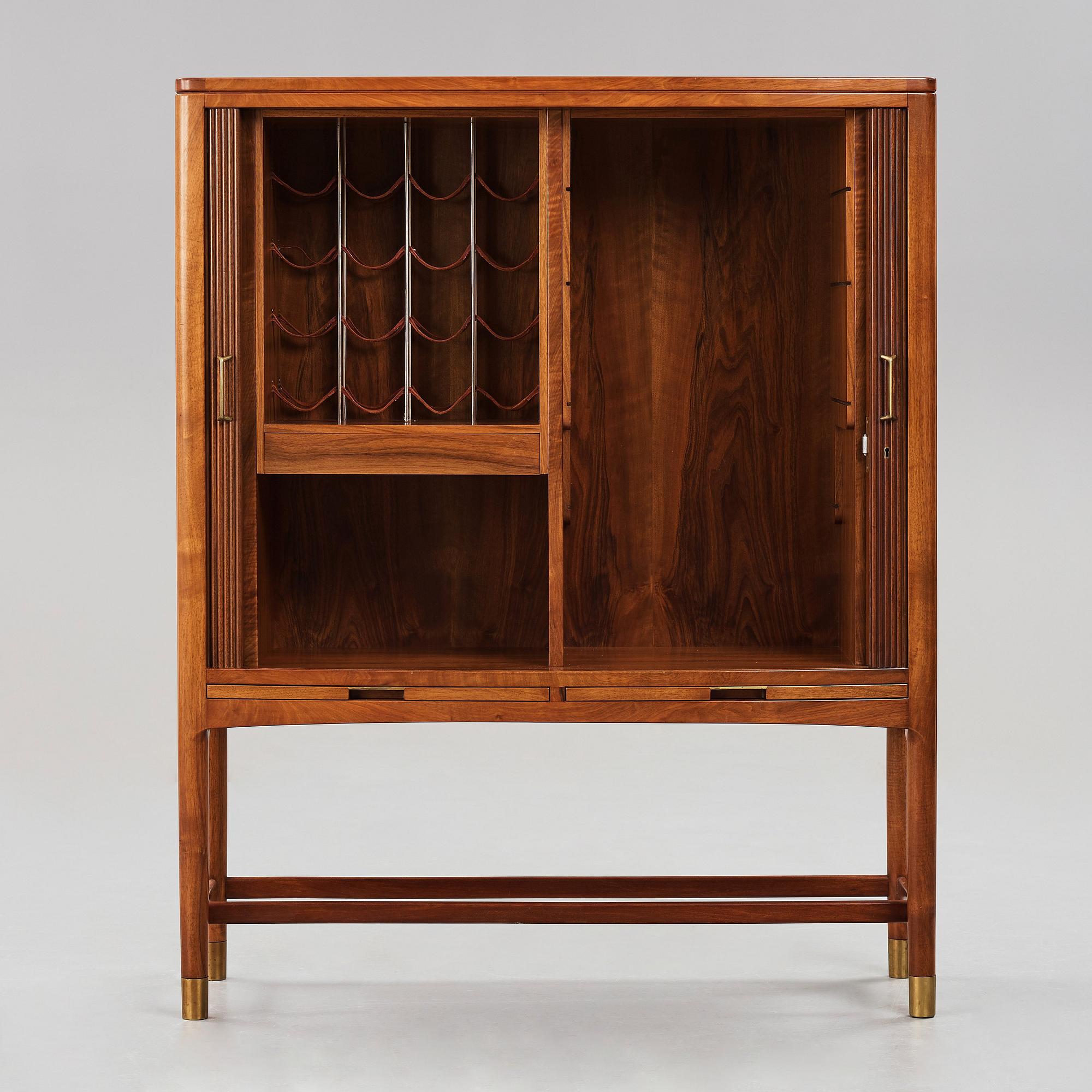 HANS J WEGNER, a bar cabinet executed by cabinetmaker Axel I Sørensen, for the Mayor's office, Aarhus City Hall,  1941.