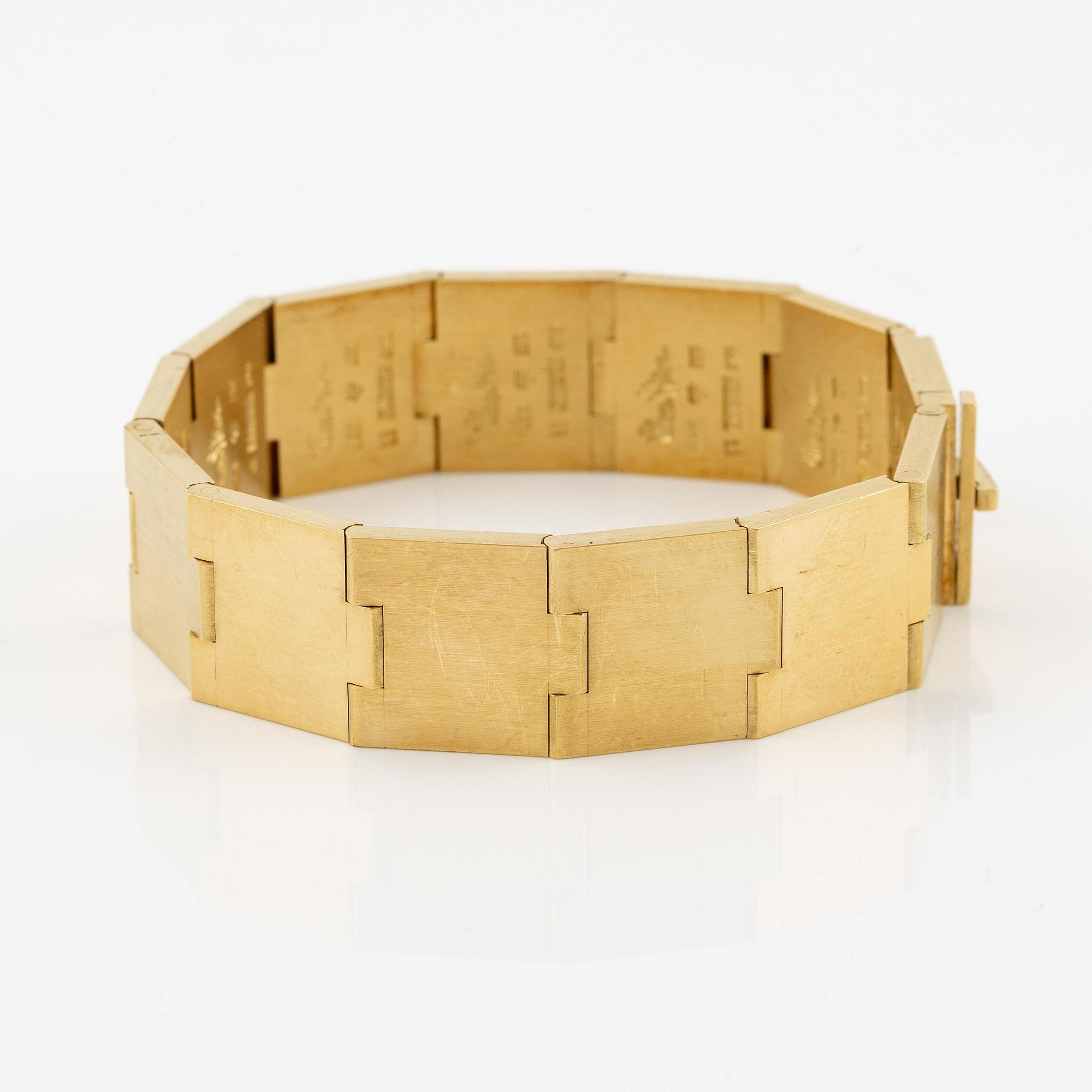 Wiwen Nilsson, a bracelet, 18K gold, Lund 1966.