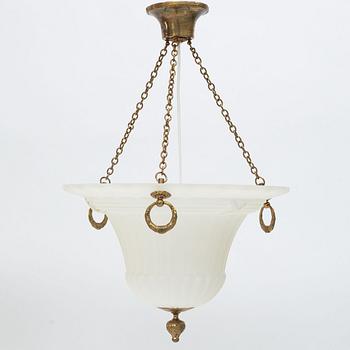 Harald Notini, a Swedish Grace ceiling lamp model "5405", Arvid Böhlmarks Lampfabrik, 1920s.