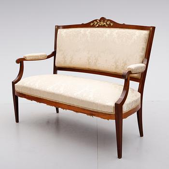 SOFFA OCH 4 STOLAR, Louis XVI-stil, 1900-talets första hälft.