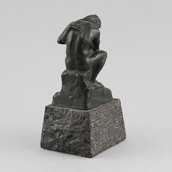 OTTO STRANDMAN, skulptur, brons,  daterad 1913.