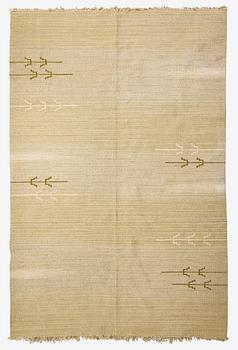 Greta Skogster-Lehtinen, a finnish flat weave carpet for Aaltosen Mattokutomo Kiikka Finland. C. 295 x 195 cm.