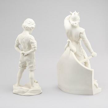 Two parian ware figurines from Gustafsberg, early 20th century.