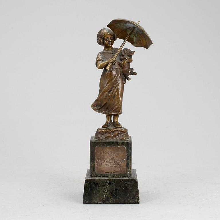 JULIUS SCHMIDT-FELLING, skulptur, brons, signerad, 1900-talets första hälft.
