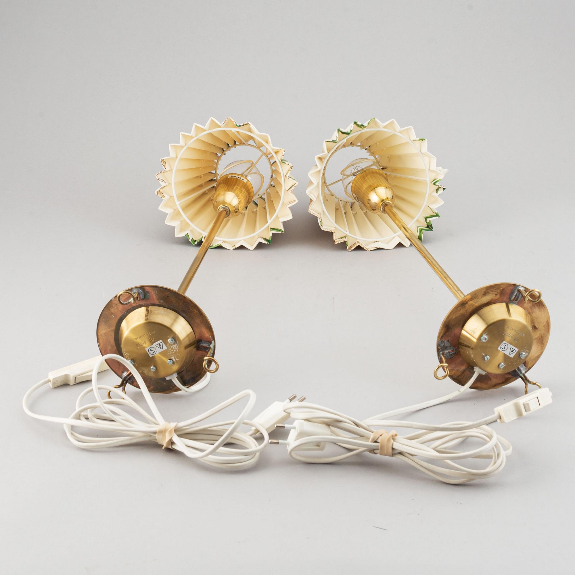 Josef Frank, a pair of model 2552 brass table lamps, Firma Svenskt Tenn, designed 1938.