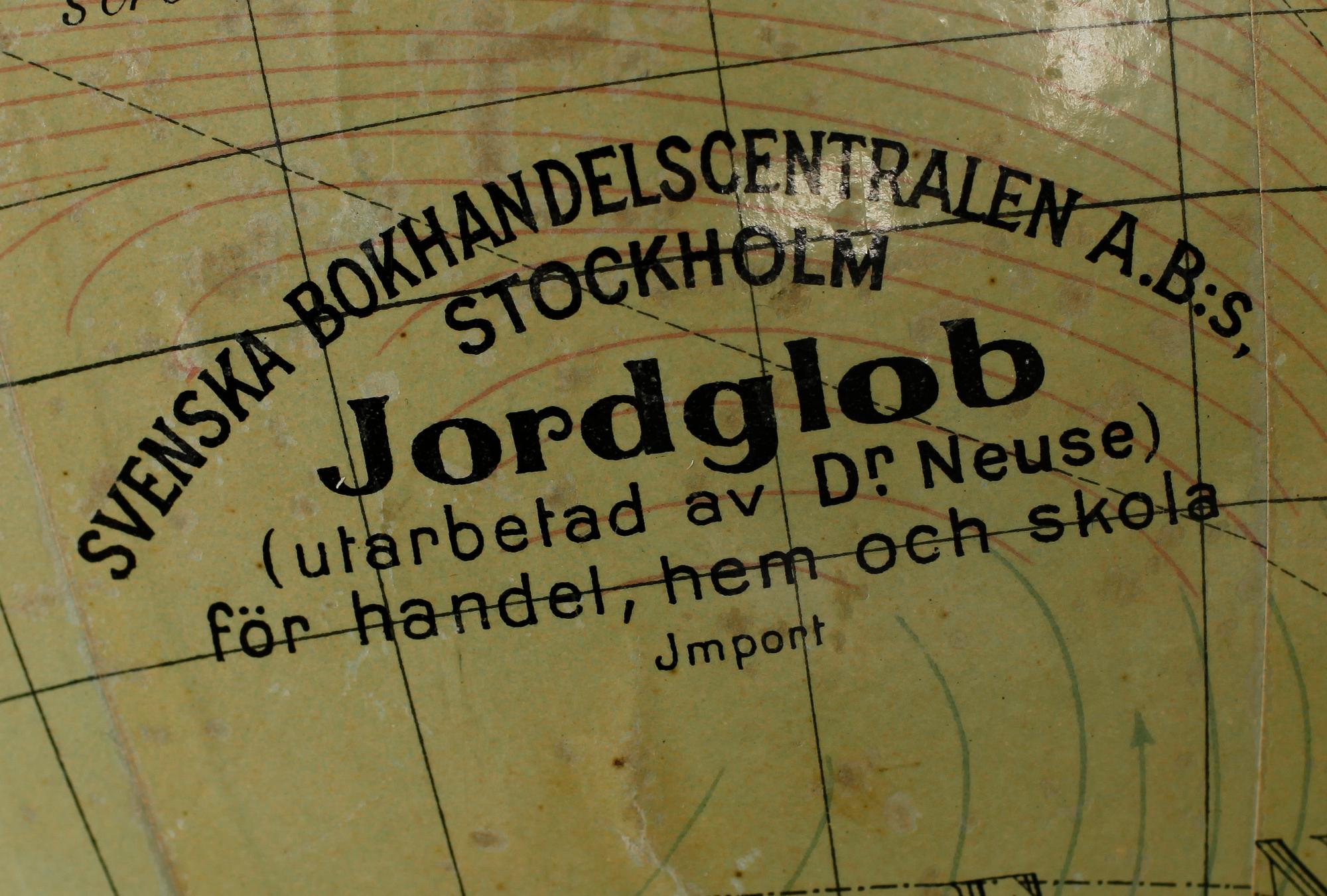 JORDGLOB, tidigt 1900-tal.