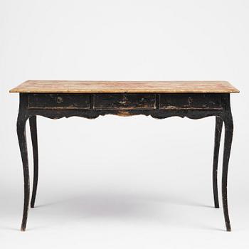 A Swedish rococo desk, Stockholm, later part 18th century.