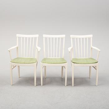 Carl Malmsten, matbord, stolar 4 st, karmstolar 2 st, "Herrgården", Bodafors, 1900-talet andra hälft.