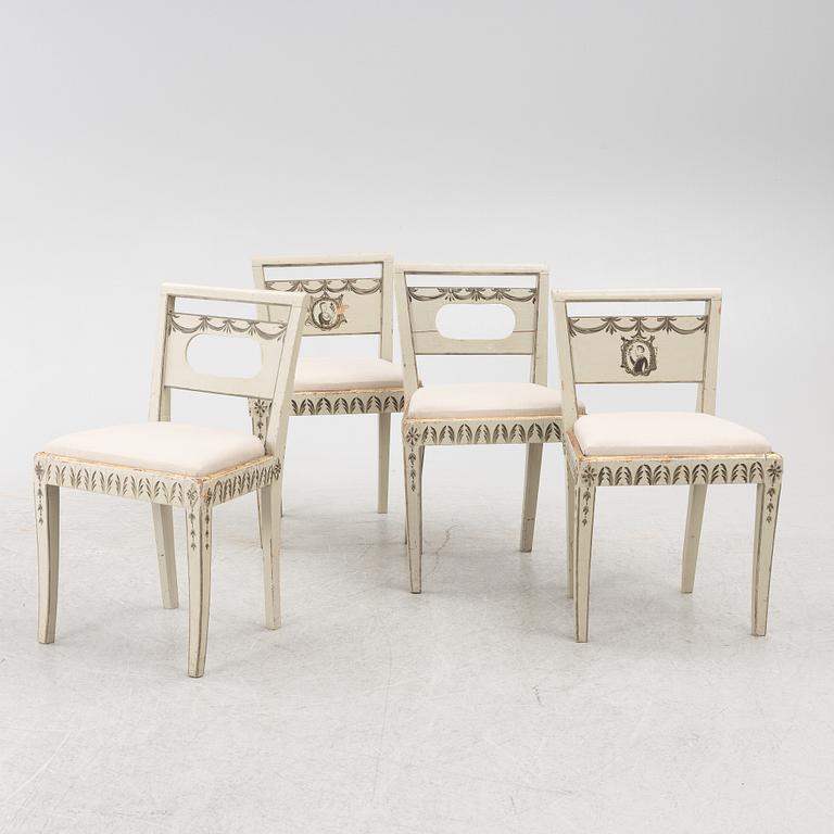 Four chairs. Early 19th century.