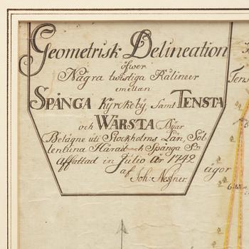 Kartor, 2 st. 1700-tal, Spånga.