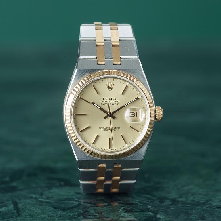 ROLEX, Oysterquartz, Datejust, Chronometer, wristwatch, 36 mm,