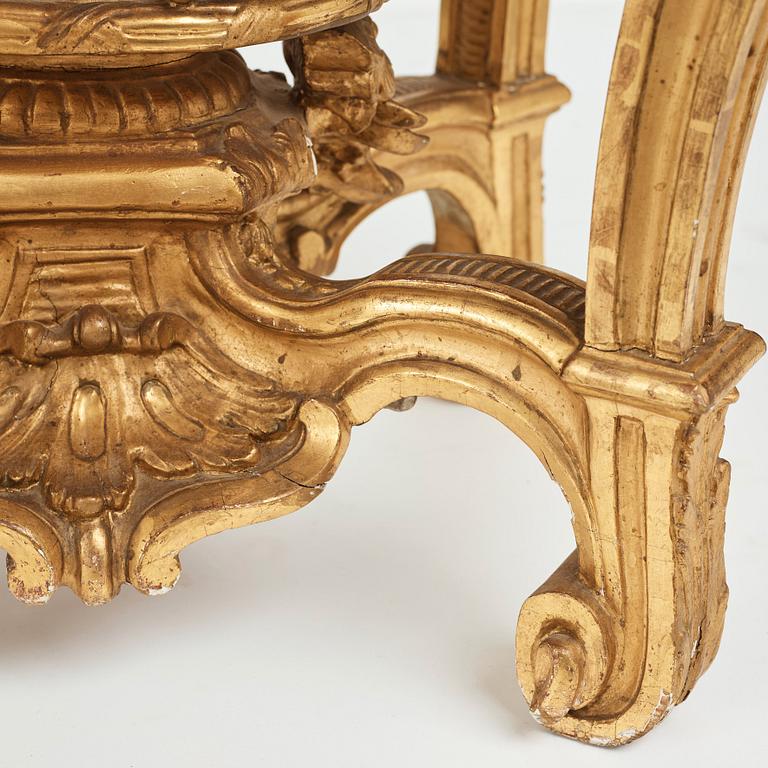 A Swedish Royal Rococo mid 18th century table, belonged to Lovisa Ulrika (Queen of Sweden 1751-1771).