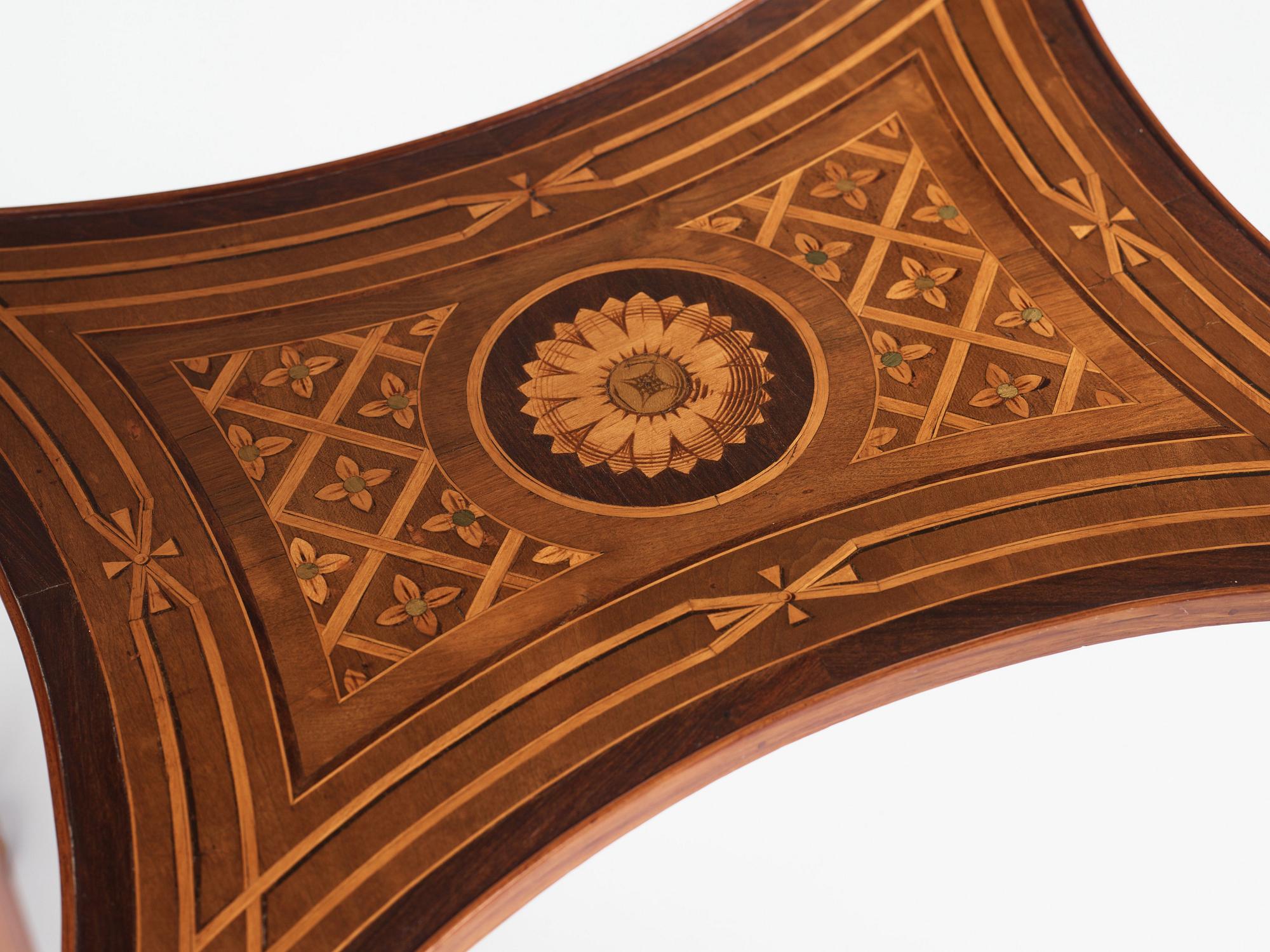 A Gustavian Tea table, by Georg Haupt (master in Stockholm 1770-1784), not signed.
