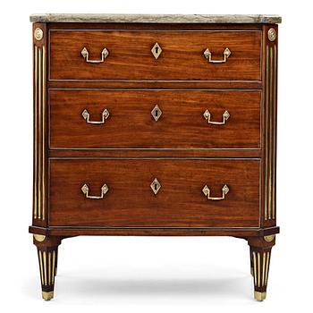 52. A late Gustavian late 18th century commode attributed to Carl Diedric Fick (master in Stockholm 1776-1806).