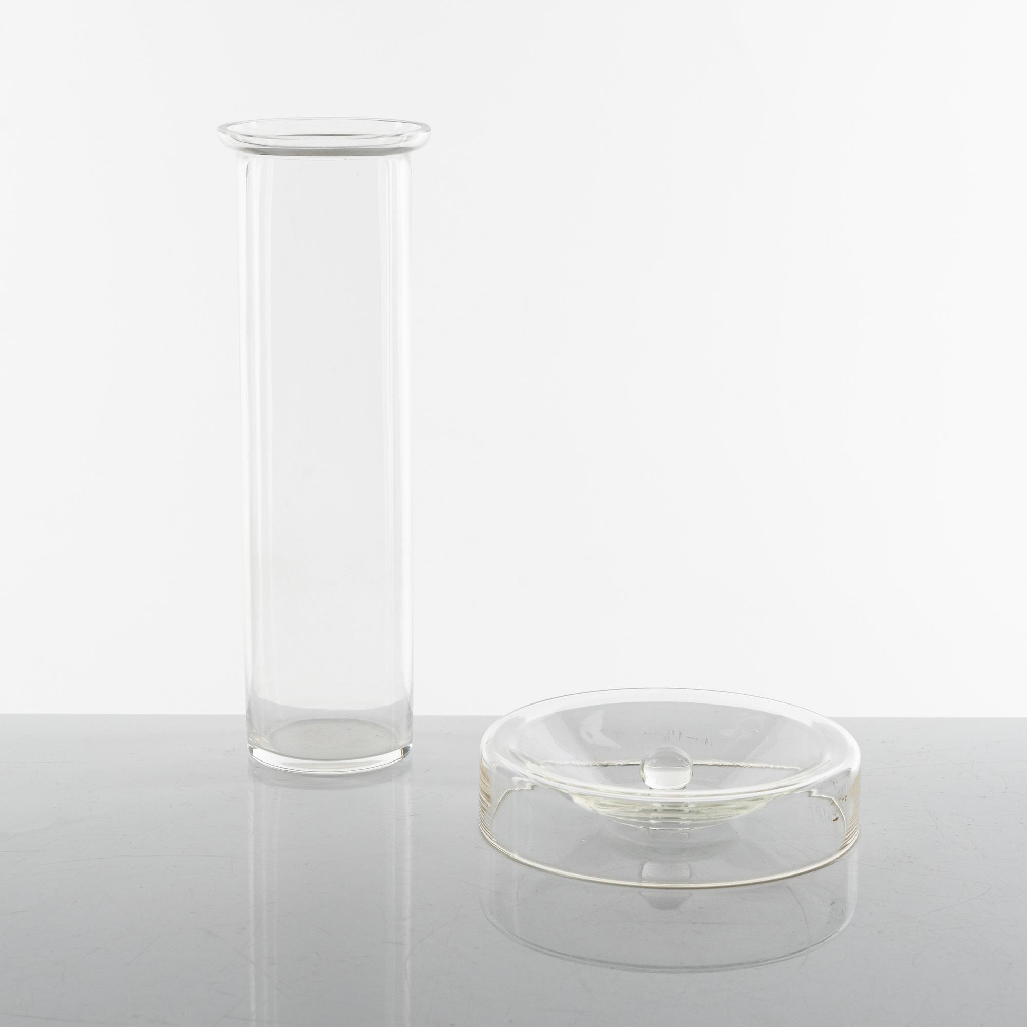 Wilhelm Wagenfeld, 22 glass service pieces, Jenaer Glaswerk, Schott & Gen, Germany.