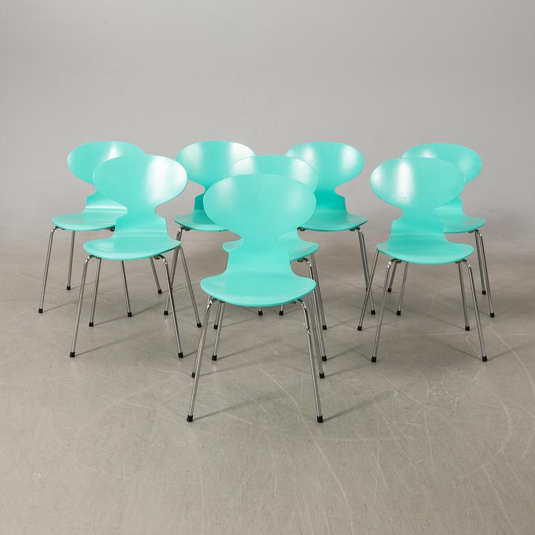 Arne Jacobsen, stolar 8 st, "Myran", Fritz Hansen, 1993.