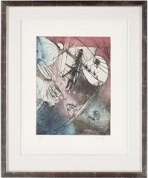 Roberto Matta · ROBERTO MATTA, färgetsning, signerad och numrerad 33/100.
