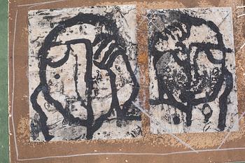 JAMES COIGNARD, carborundum print, diptych, signed and numbered 14/50.