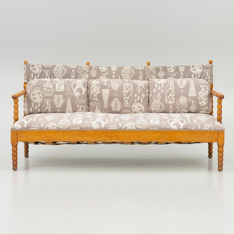 A sofa and four foldable armchairs, first half of the 19th century.