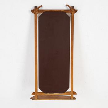 A pine mirror, Swedish Modern, mid 20th Century.