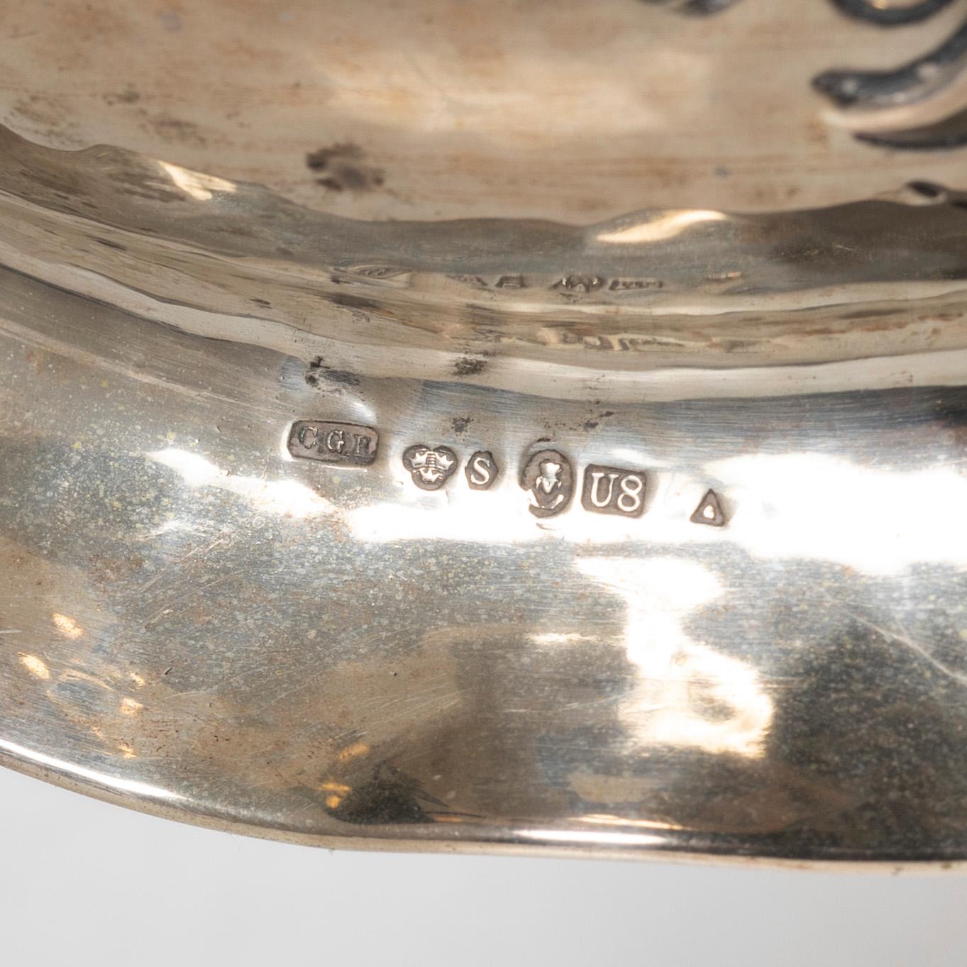 C.G. Hallberg, Kandelabrar, ett par, silver, barockstil, Stockholm 1946.