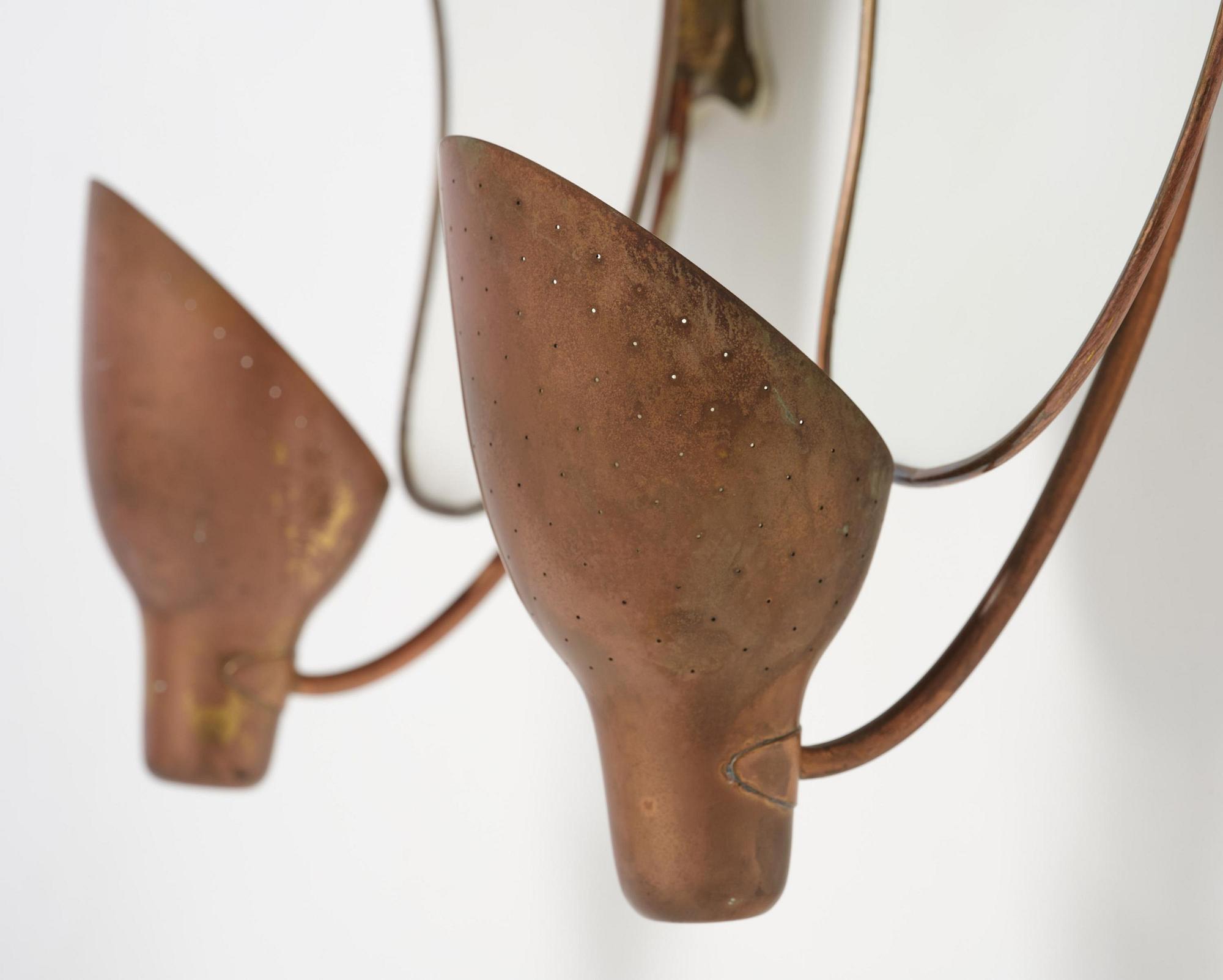 Carl-Axel Acking, a pair of wall lamps model number "5017", Bröderna Malmströms Metallvarufabrik, Malmö, 1940s.