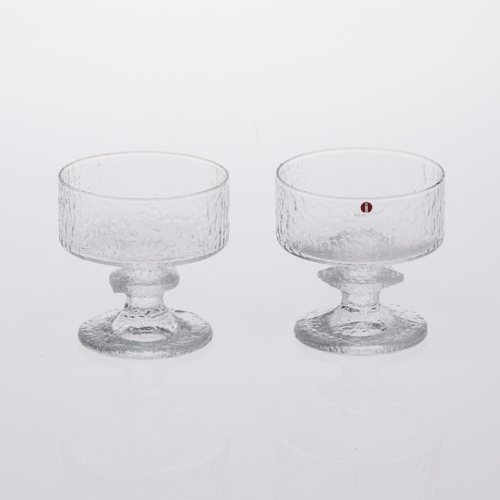 PARTI GLAS, 8 delar, "Senaattori", Timo Sarpaneva, Iittala.