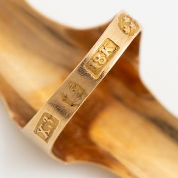 Ring 18K guld, som skydd vid sömnadsarbete. Carl Tengstedt, Göteborg 1828.