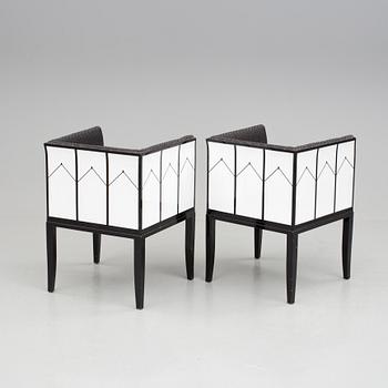 ELIEL SAARINEN, fåtöljer, ett par, "Arm Chair", Adelta Oy, Finland, 1983.