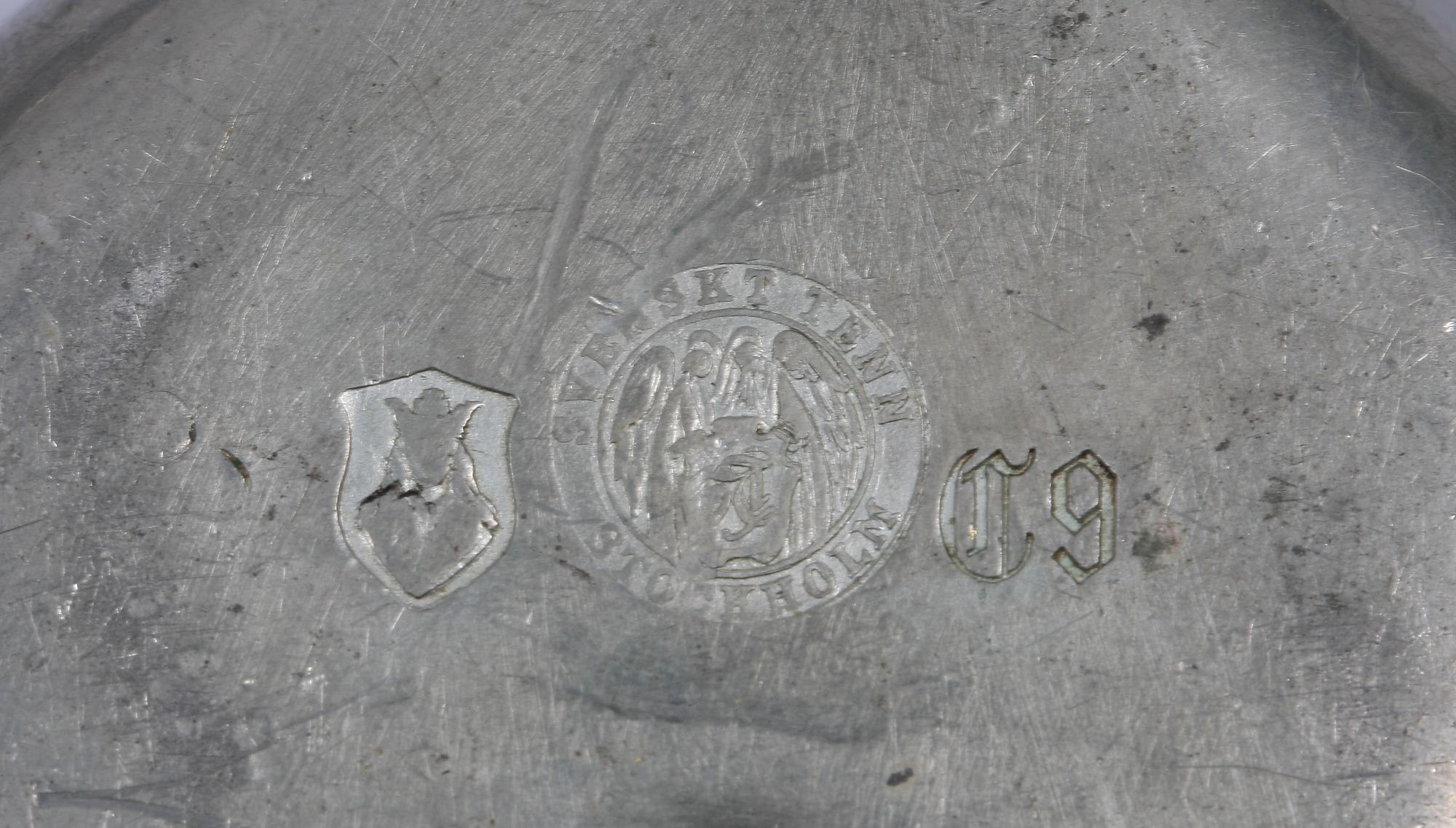 ASKFAT, 4 st, tenn, Firma Svenskt Tenn, 1900-talets andra hälft.