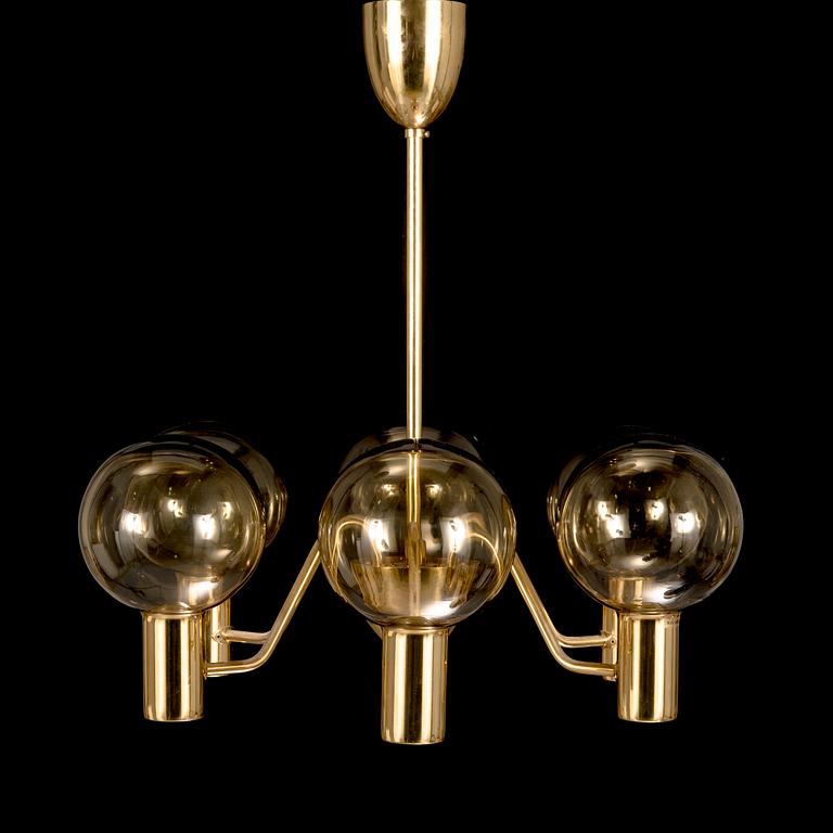 Hans-Agne Jakobsson, A 1960s/70s century ceiling lamp "Patricia" T 716 with 6 light sources, Markaryd, Sweden.