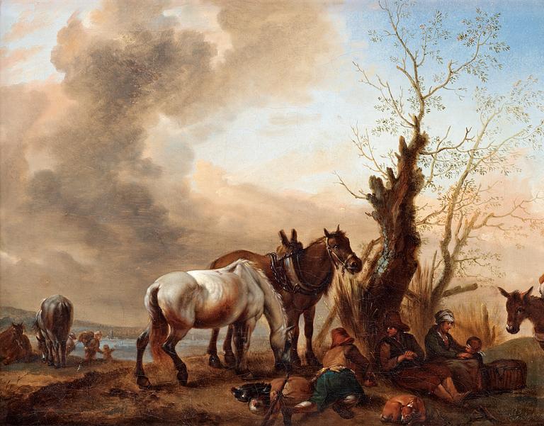 PHILIPS WOUWERMAN. HANS EFTERFÖLJD. Olja på duk.