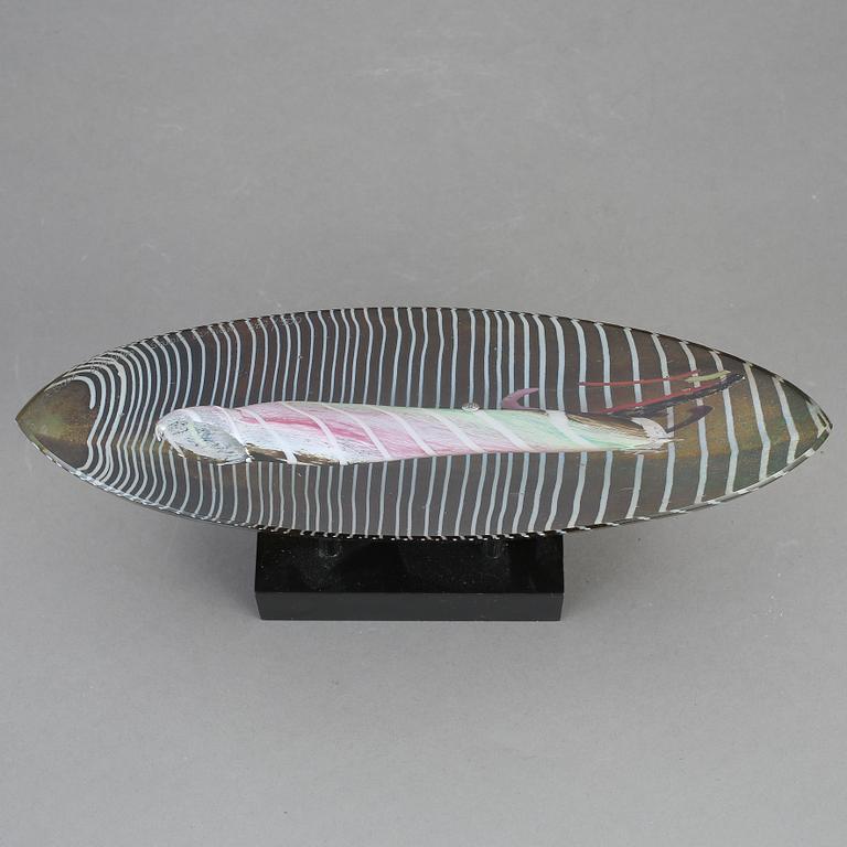 SKULPTUR, glas, Bertil Vallien, Kosta Boda. Signerad studio edition 387/500.