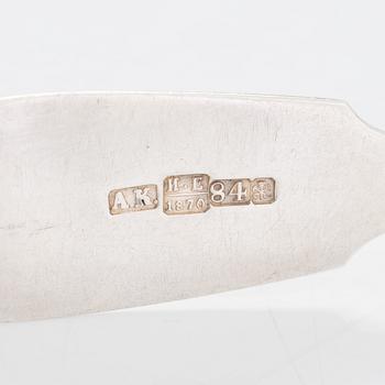 A 24-piece set of silver cutlery, Saint Petersburg 1870. Maker's mark A.K.
