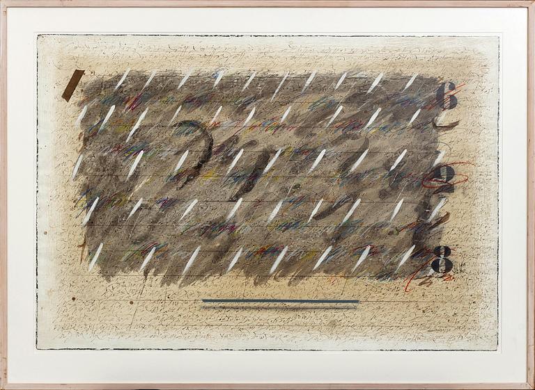 BADEV (DEV) SINGH, blandteknik på papper, signerad och daterad 1987.