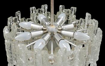 TAKLAMPA, "Ice block chandelier", J.T Design, Kalmar, Österrike, 1960-tal. Höjd ca 70 cm.