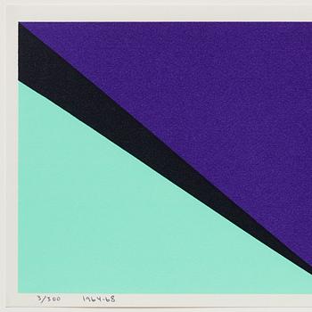 Olle Baertling, silkscreen in colours, 1964-68, signed 3/300.