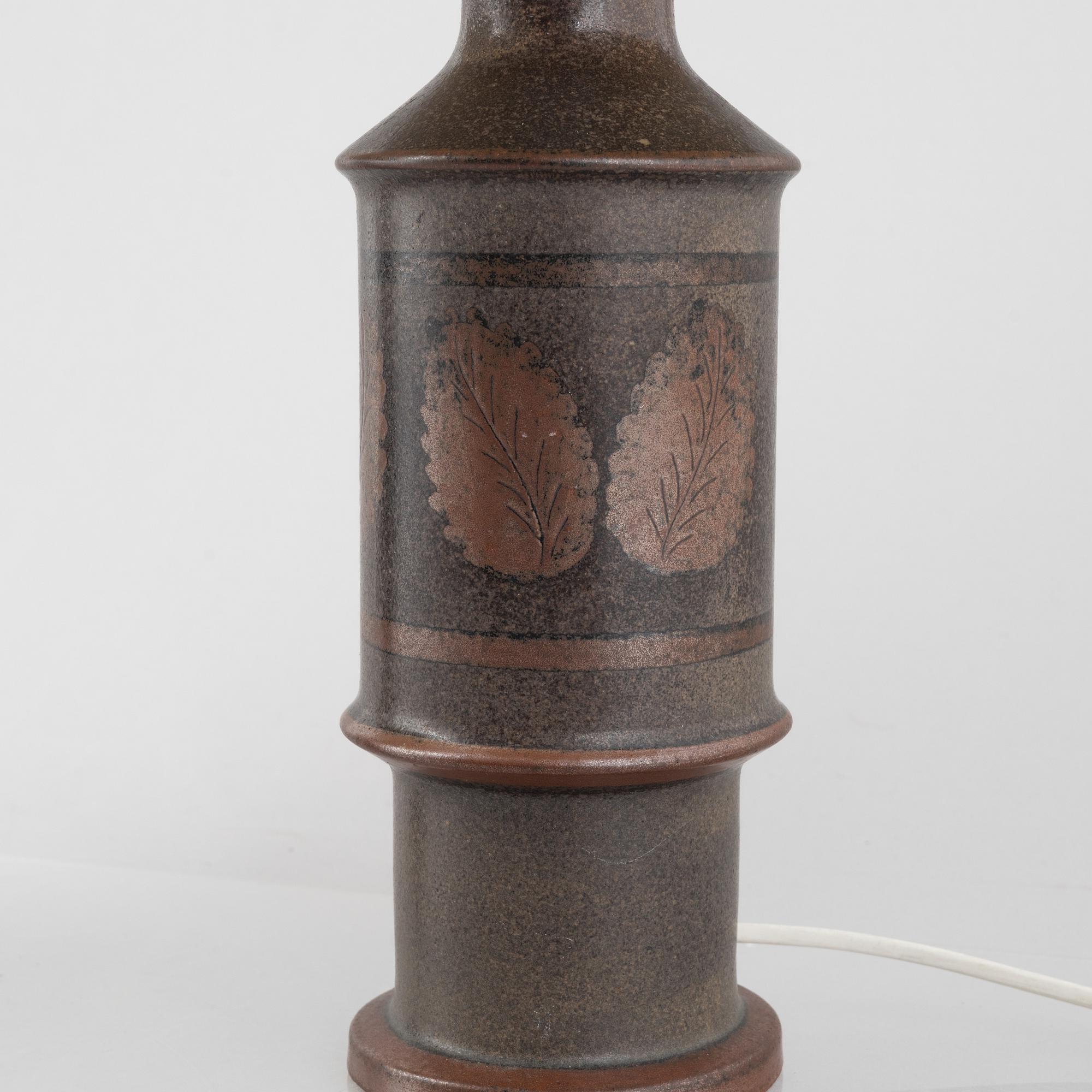 Table lamps a pair, Bruno Karlsson, Ego Stoneware Studio.