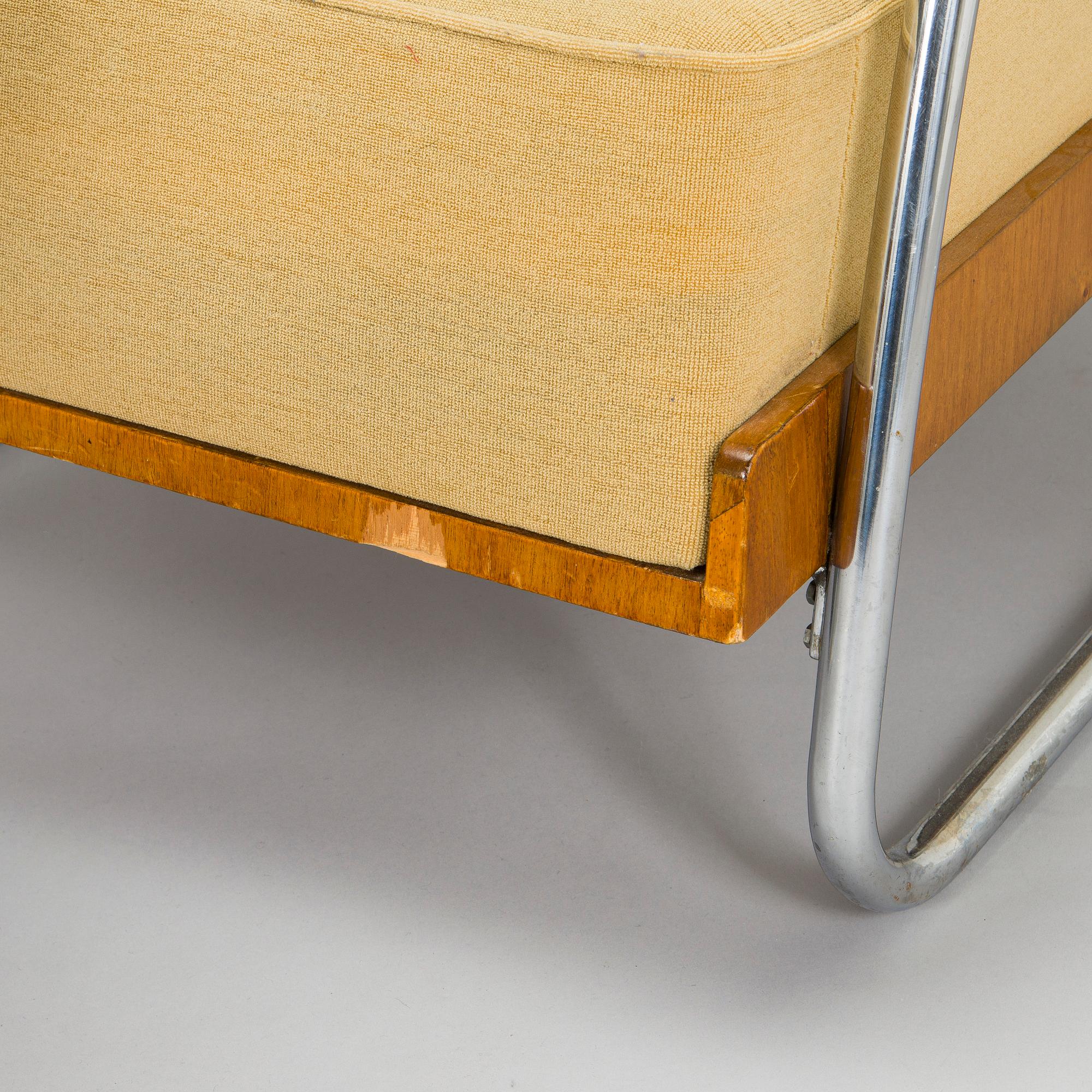 Pauli Blomstedt, a pair of 1930s armchairs and table for Merivaara Ltd.