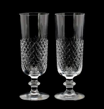 CHAMPAGNEGLAS, 12 st, kristall, "Diamant", Kosta.