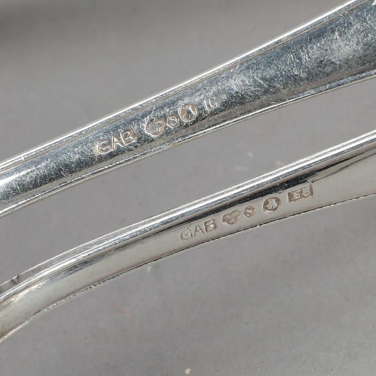MATBESTICK, silver, 61 delar, "Vasa", GAB, Stockholm, 1926-1980. 1810 g.