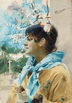 Anders Zorn, "Spanjorska i profil (I)" (Spanish girl in profile [I] ).