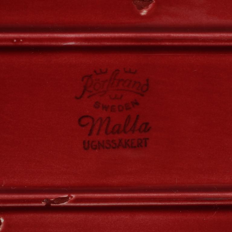 SERVISDELAR, 6 st, bl a "Fresta" och "Malta", Rörstrand, omkring 1900-talets mitt.