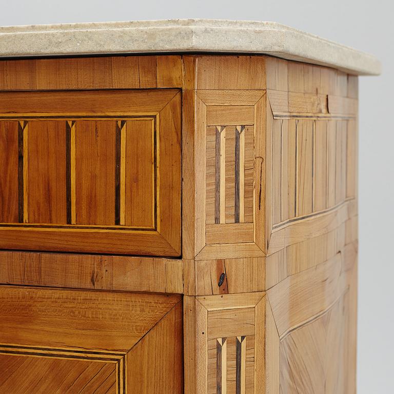 A presumably Dutch Louis XVI parquetry secretaire, late 18th century.