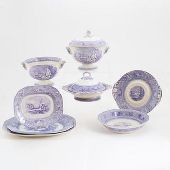 Servis, 122 delar, flintgods, "Carrara", Gustavsberg, i produktion 1860-1908.